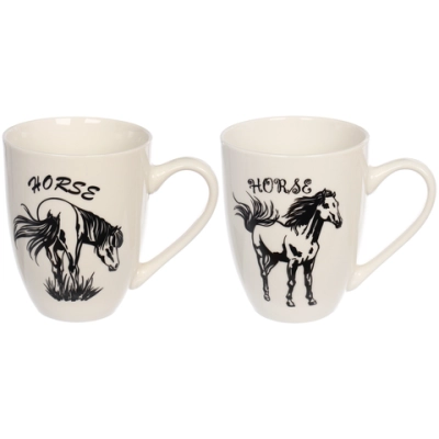 Кружка керамическая 340мл «Великолепные скакуны», микс рисунков