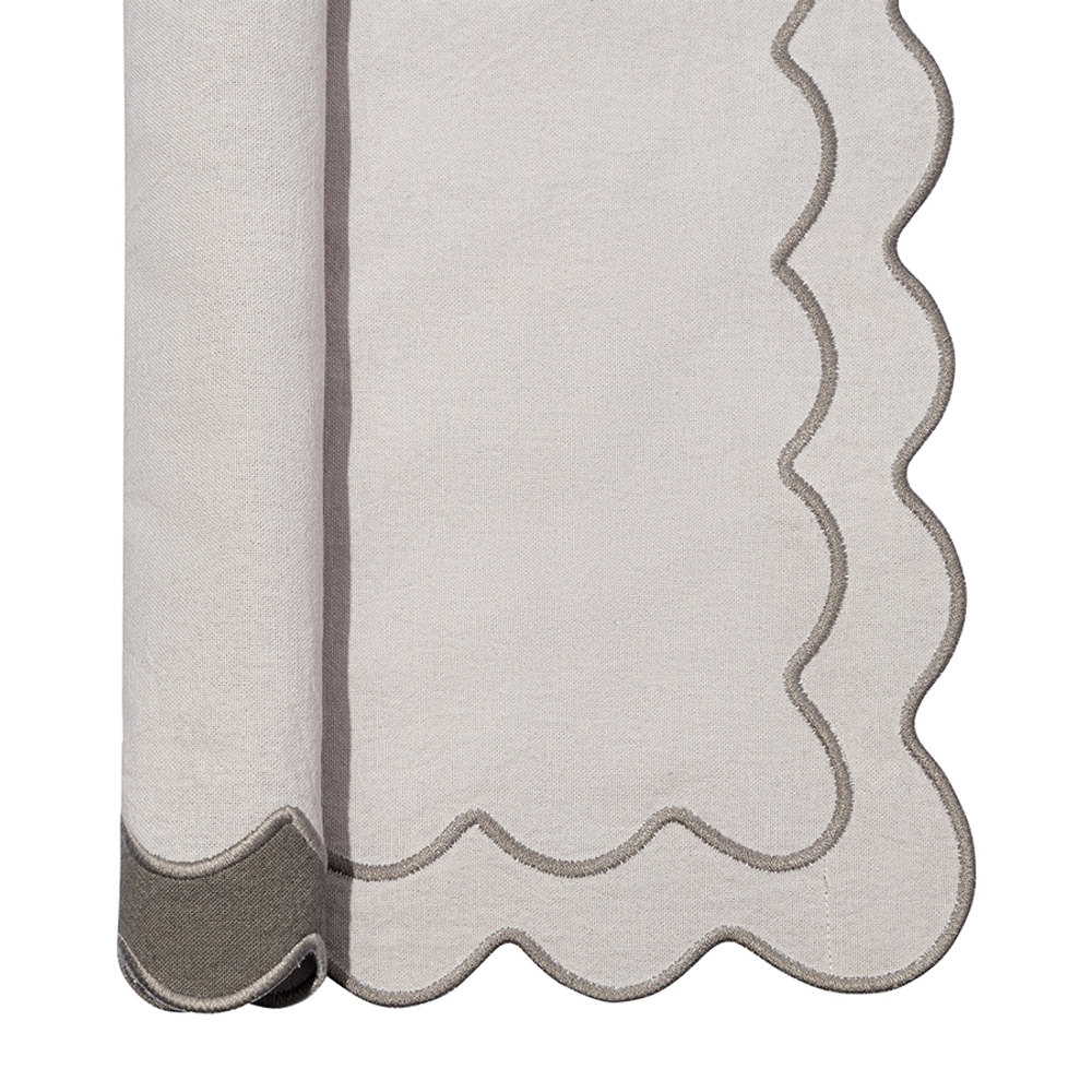 Салфетка под приборы с контрастным кантом серого цвета из коллекции trendy ruffles, 35х45 см