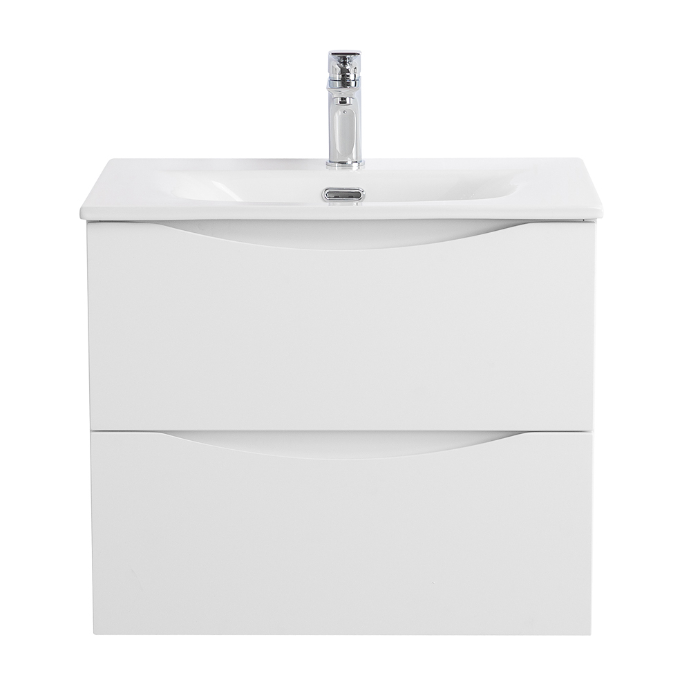 Тумба с раковиной подвесная BelBagno MARINO-CER-N-600-2C-SO-BL-P Bianco Lucido, раковина белая BB-8099-60