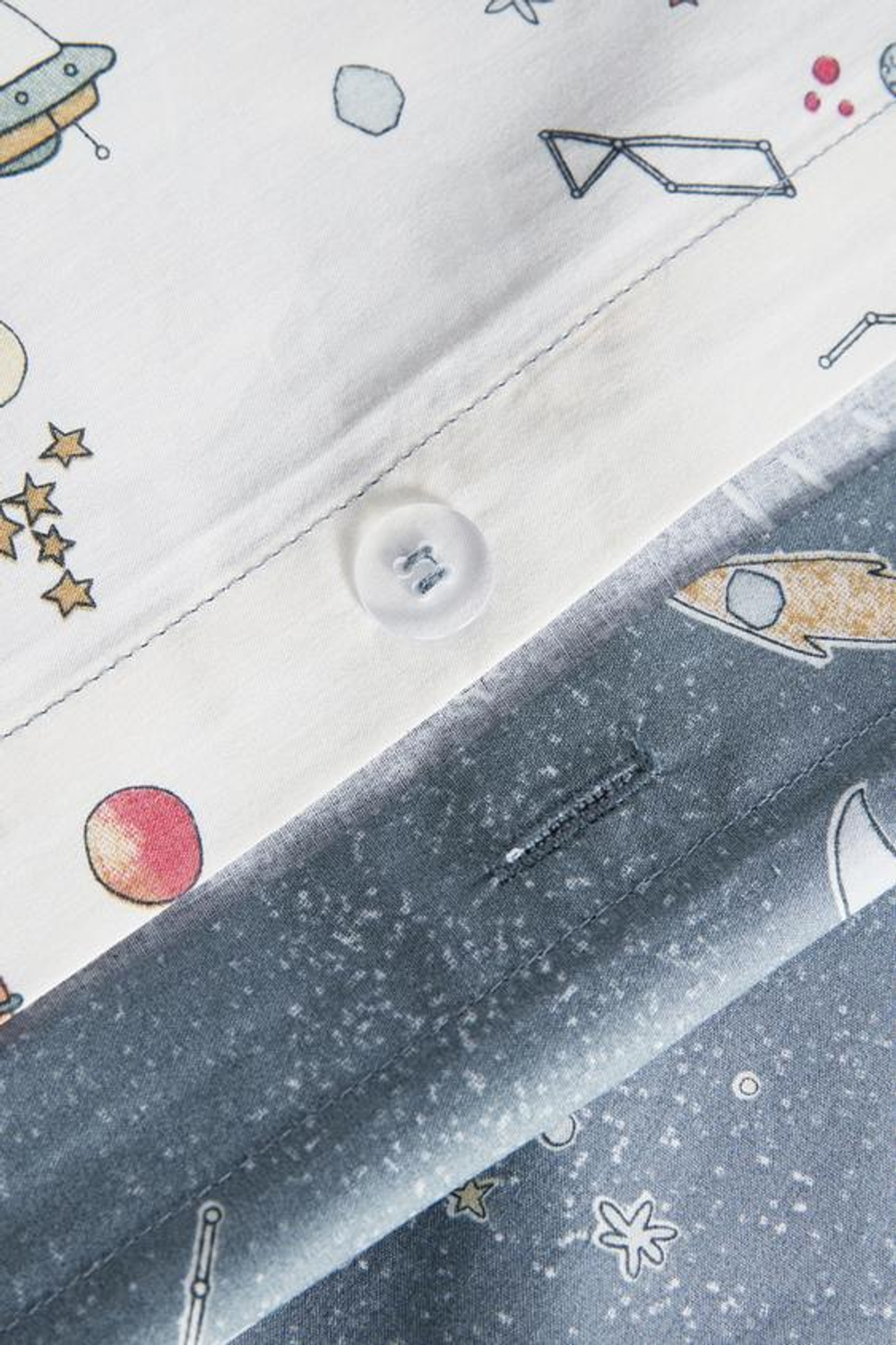 ZARA HOME ДЕТСКАЯ ПРОСТЫНЯ НА РЕЗИНКЕ, ЭКРЮ/ГОЛУБОЙ