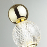 5008/7L L-VISION ODL23 589 золотой/прозрачный/металл/акрил Подвес LED 7W 4000K 350Лм CRYSTAL