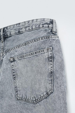 ZARA ШИРОКИЕ ДЖИНСЫ BAGGY FIT, СЕРЫЙ / СИНИЙ