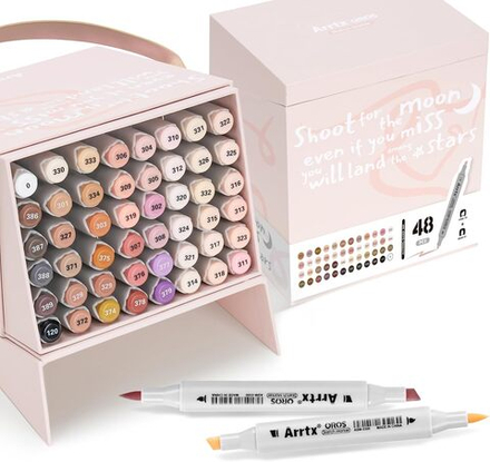 Arrtx OROS акриловые маркеры, 48 шт, peau