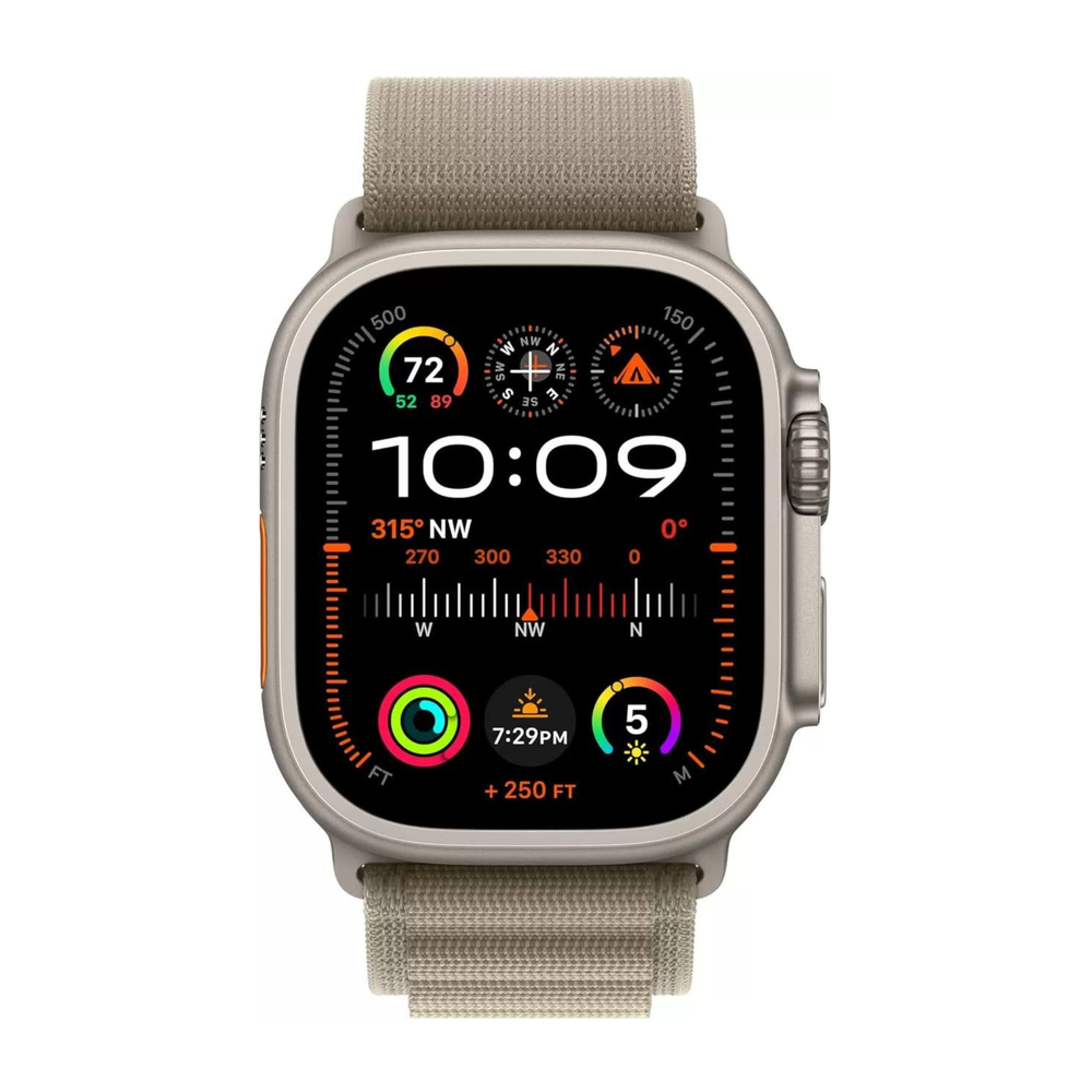 Apple Watch Ultra 2 (2023) 49 мм Titanium Case with Olive Alpine Loop S