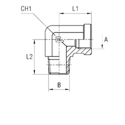 Штуцер FSC90 BSP 1/2" BSPT 1/2"