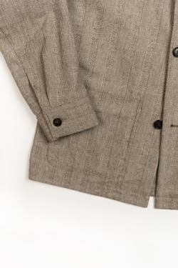 Пиджак-рубашка Glen Check (в клетку) коричневый