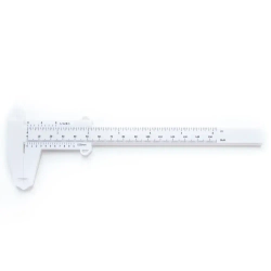Штангенциркуль пластиковый, 150 мм, ABS пластик, белый/глубиномер/измерительный прибор