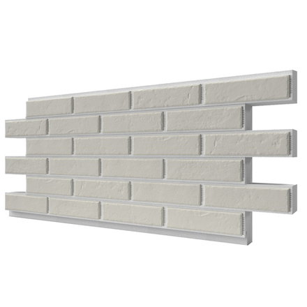 Клинкерная фасадная термопанель, плитка BestPoint Classic Blanc, ППС (пенополистирол), 1025x455 толщина 50 мм