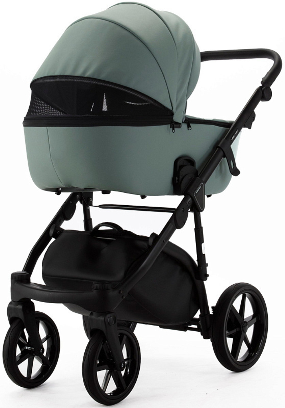 Детская коляска Adamex Nola Deluxe 2 в 1 N-SA20 (СЕРО-ЗЕЛЕНАЯ КОЖА)