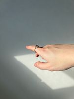 Кольцо Crystal Drop с горным хрусталем, бронза