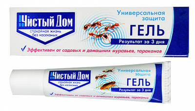 От тараканов и муравьев гель 35гр (туба) фипронил Чистый Дом 02-539