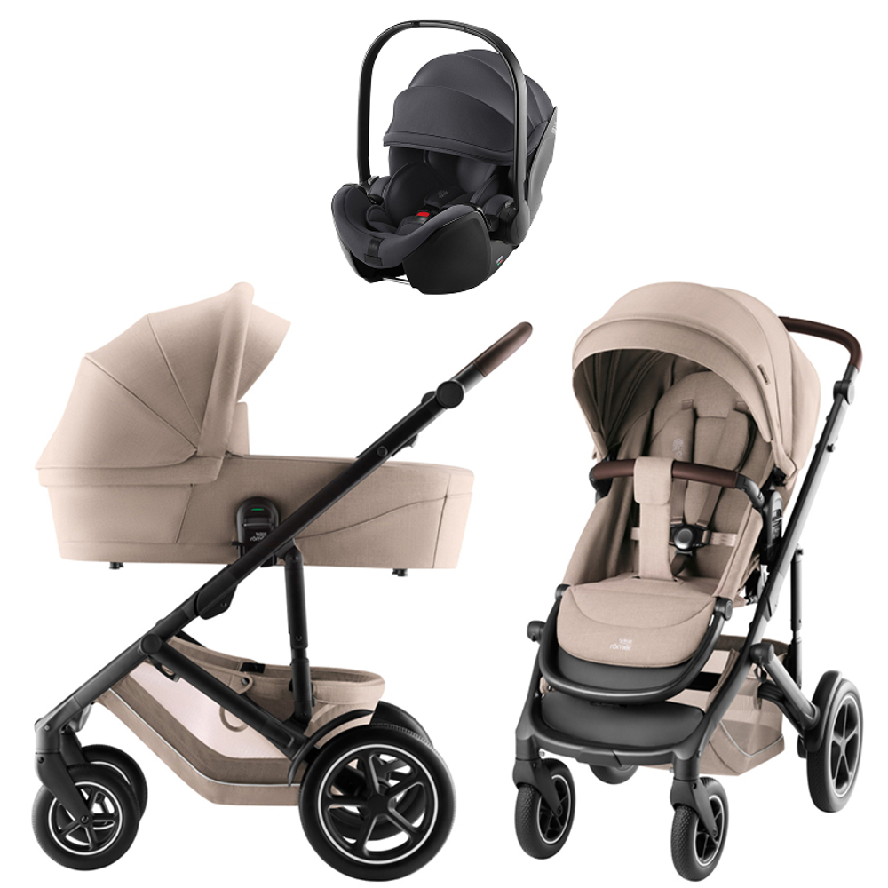Коляска 3 в 1 Britax Roemer Smile 5Z Style и автокресло Baby-Safe Pro Midnight Grey Teak