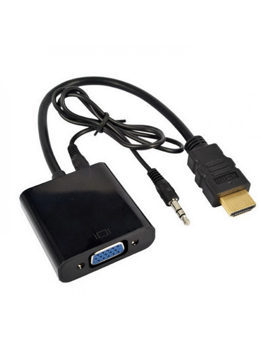Адаптер HDMI to VGA + audio (черный) 15см (H177)
