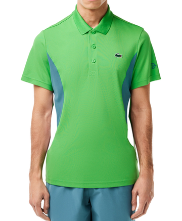 Мужское теннисное поло Lacoste Tennis x Novak Djokovic Ultra-Dry Polo - зеленый