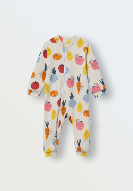 Слип хлопковый на молнии с манжетами (овощи)