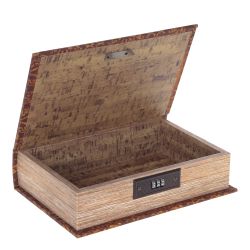 GAEM Шкатулка-книга с кодовым замком, L18 W7 H27 см