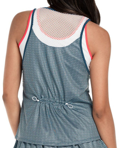 Женский топ теннисный Lucky in Love Palms D'Amour Royal Palm Layer Tank - slate