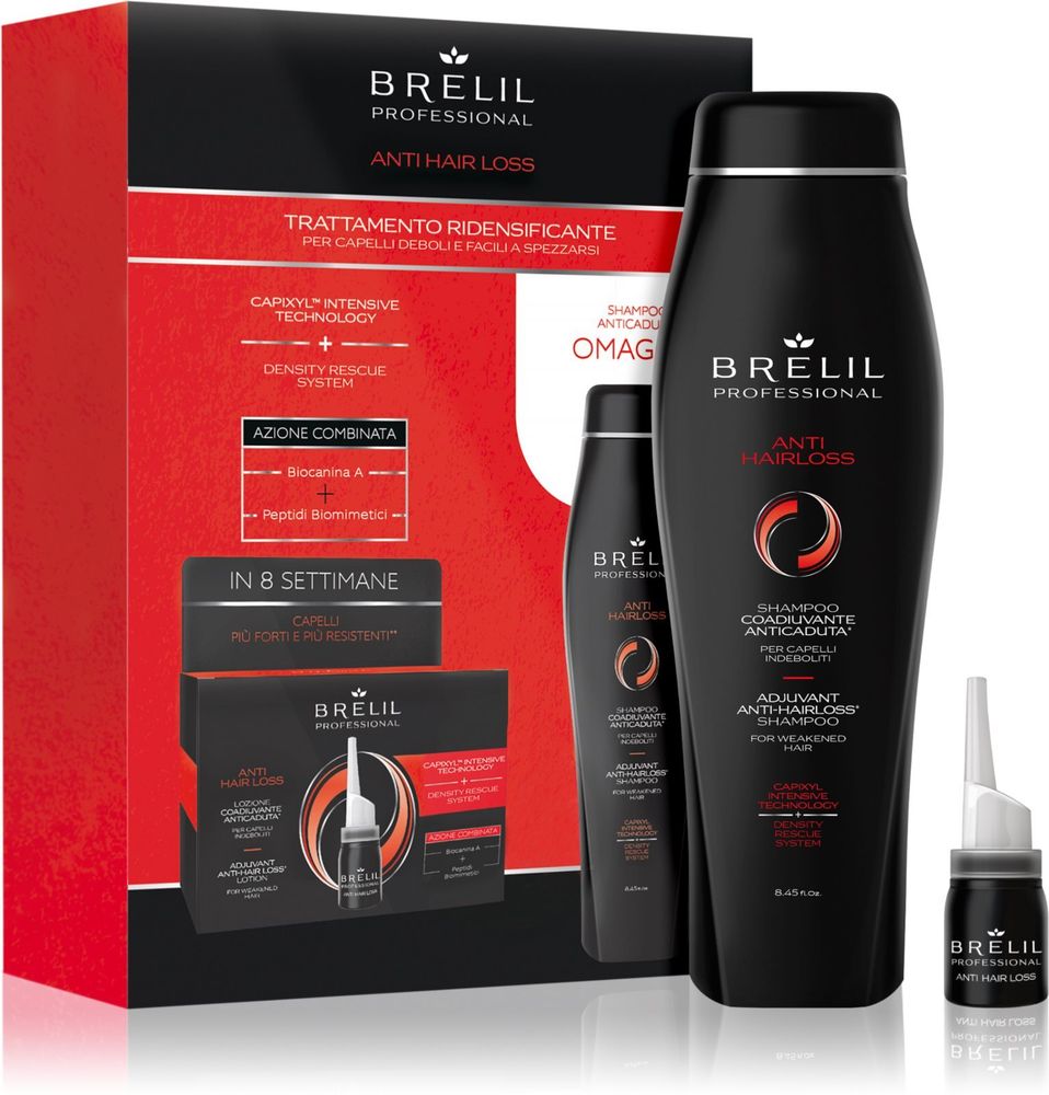Brelil Numéro localised anti-Hair loss treatment 10x6 ml + strengthening shampoo for Hair loss 250 ml Anti Hair Loss Set