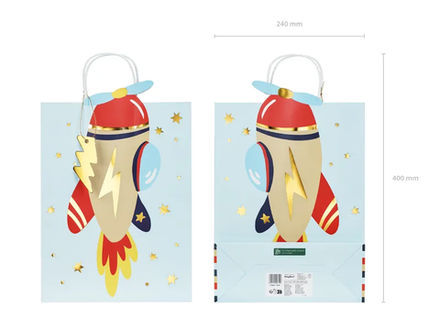 Пакет подарочный "Самолет" 1 шт.