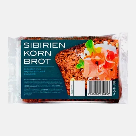 Хлеб Зерновой мультизлаковый со льном Сибирский пекарь 280г