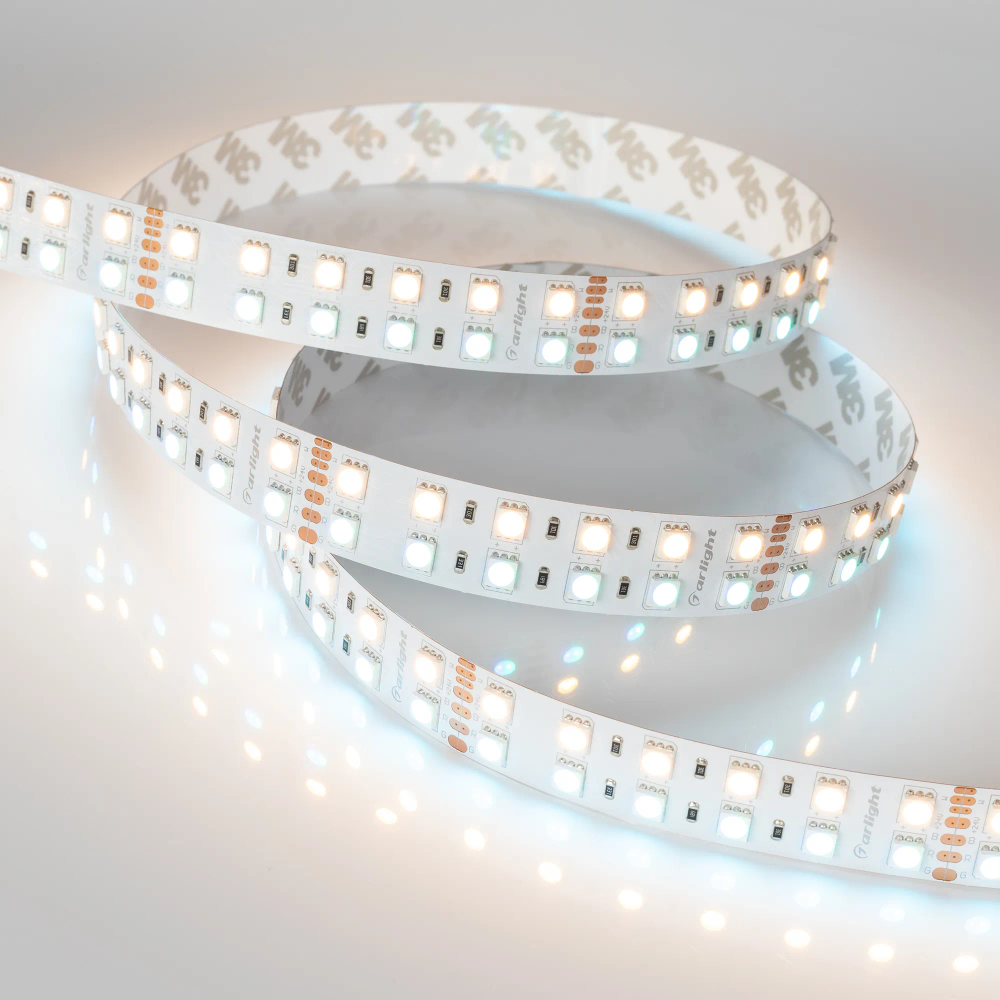 Светодиодная лента RT 2-5000 24V RGB-Warm 2x2 (5060, 720 LED, LUX) (Arlight, 32 Вт/м, IP20) 012327(1)