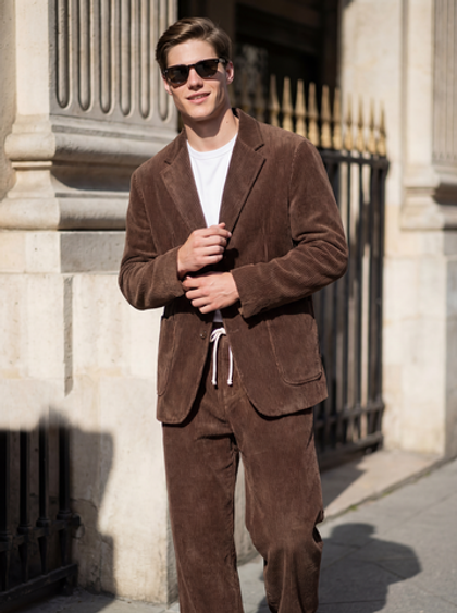 Вельветовый оверсайз коричневый