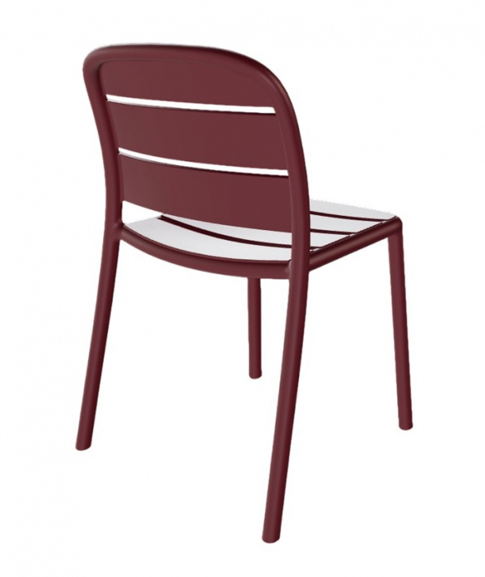 Стул пластиковый Papatya Beykoz-S, гранатовый