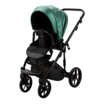 Детская коляска Adamex Lumi Air Deluxe 2 в 1 L-SM01 (ИЗУМРУД. ПЕРЛ 100% КОЖА)