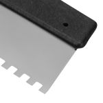 Шпатель 250мм, зуб 10х10мм, из нержавеющей стали, пластмассовая ручка, Сибртех, 85500