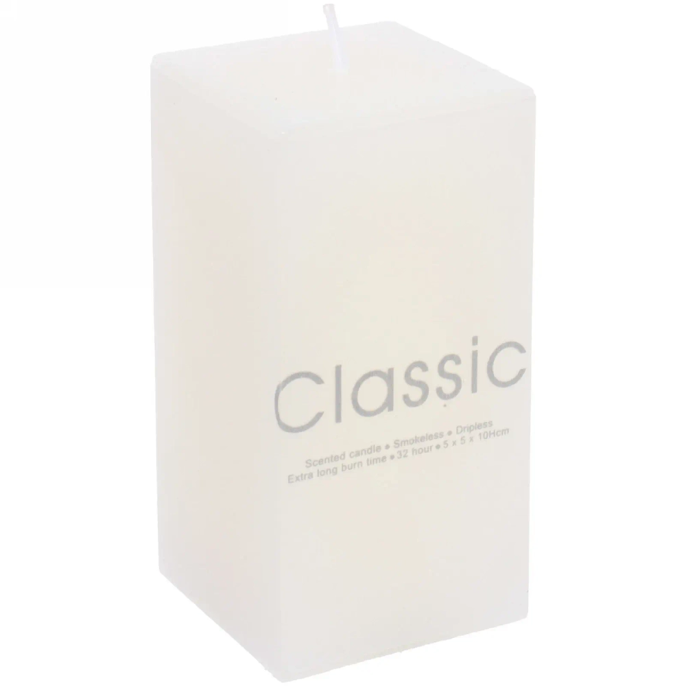 Свеча «Classic» 5*5*10см цвет белый ZD-143