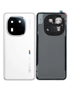 Задняя крышка для  Iqoo 12 Pro белая (White) со стеклом камеры