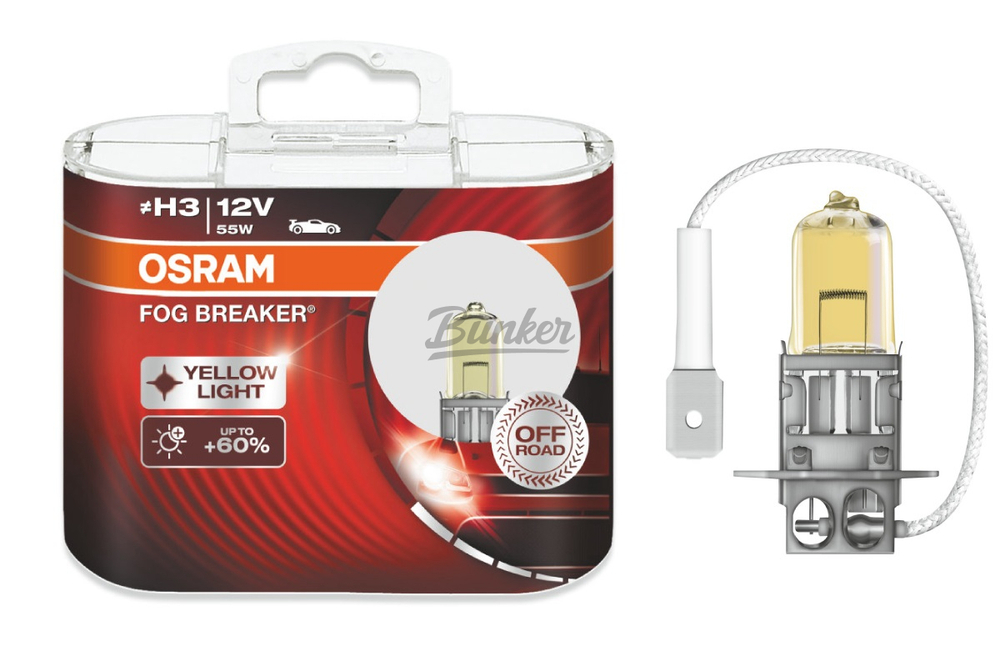 Автолампы H3 OSRAM Fog Breaker +60%
