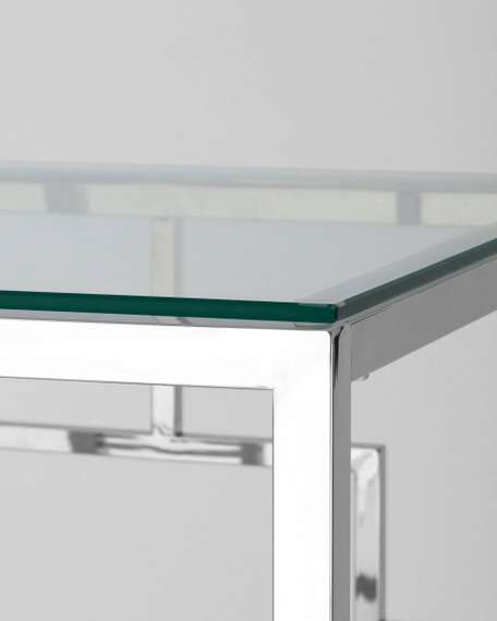 Журнальный столик 55*55 БРУКЛИН серебро