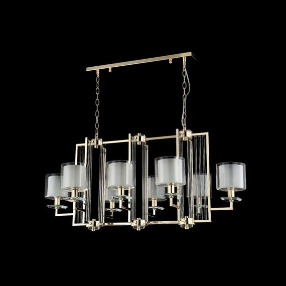Подвесная люстра Crystal Lux Nicolas SP8 L1000 Gold/White