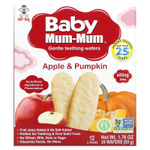 Hot Kid, Baby Mum-Mum, нежные вафли для прорезывания зубов, яблоко и тыква, 12 пакетиков по 2 шт.