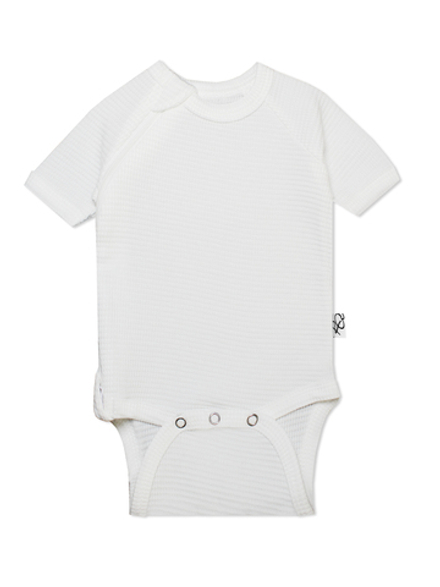 Боди на молнии с коротким рукавом Вафля Сахар