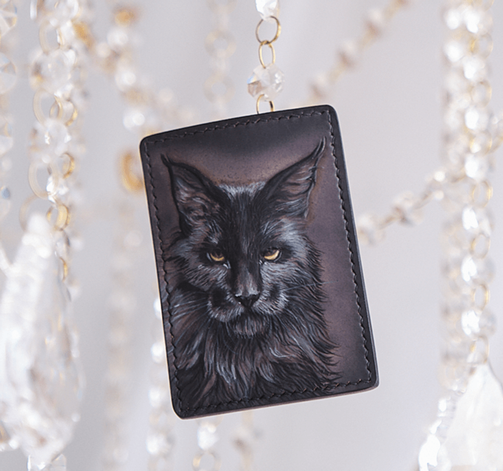Кожаный картхолдер «Кысич»