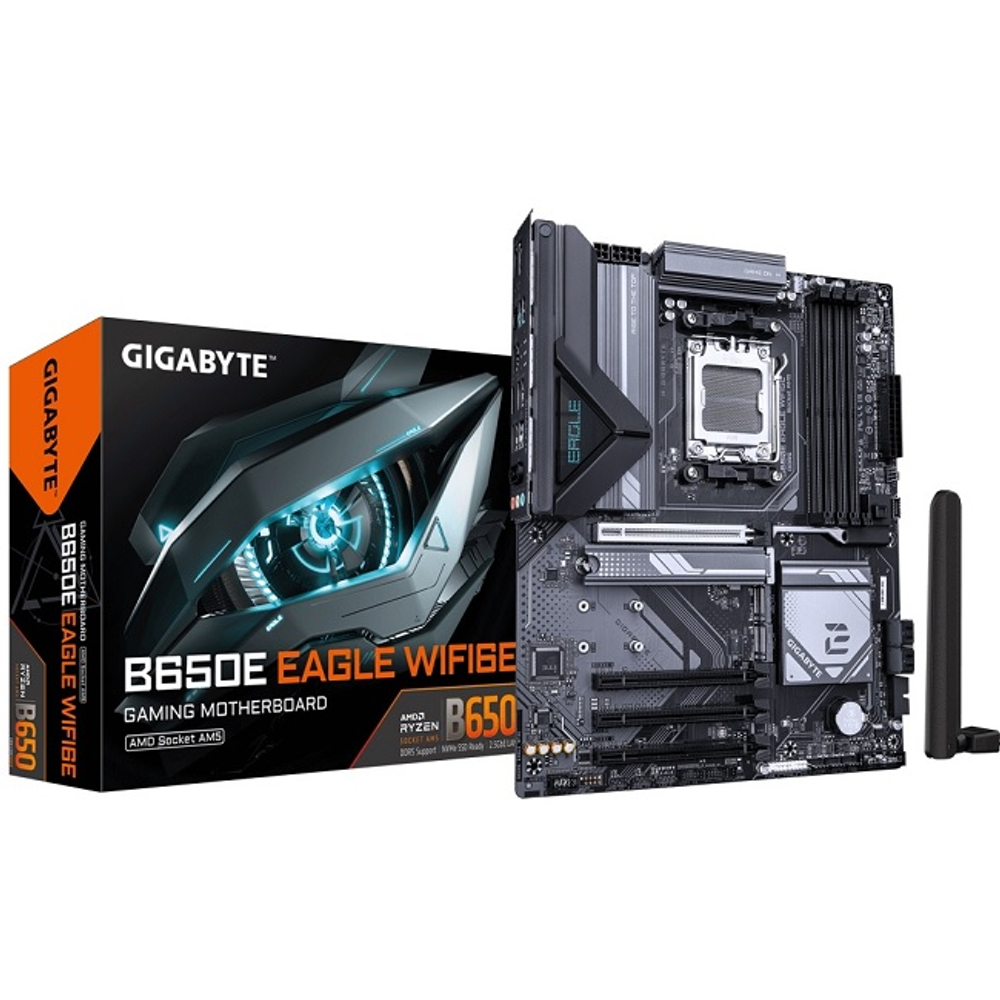 Материнская плата GIGABYTE B650E EAGLE WIFI6E (AM5/AMD B650E/4xDDR5/4xPCI-Ex16/3xM.2/SB7.1/Wi-Fi/BT/GLAN/DP/HDMI/ATX)