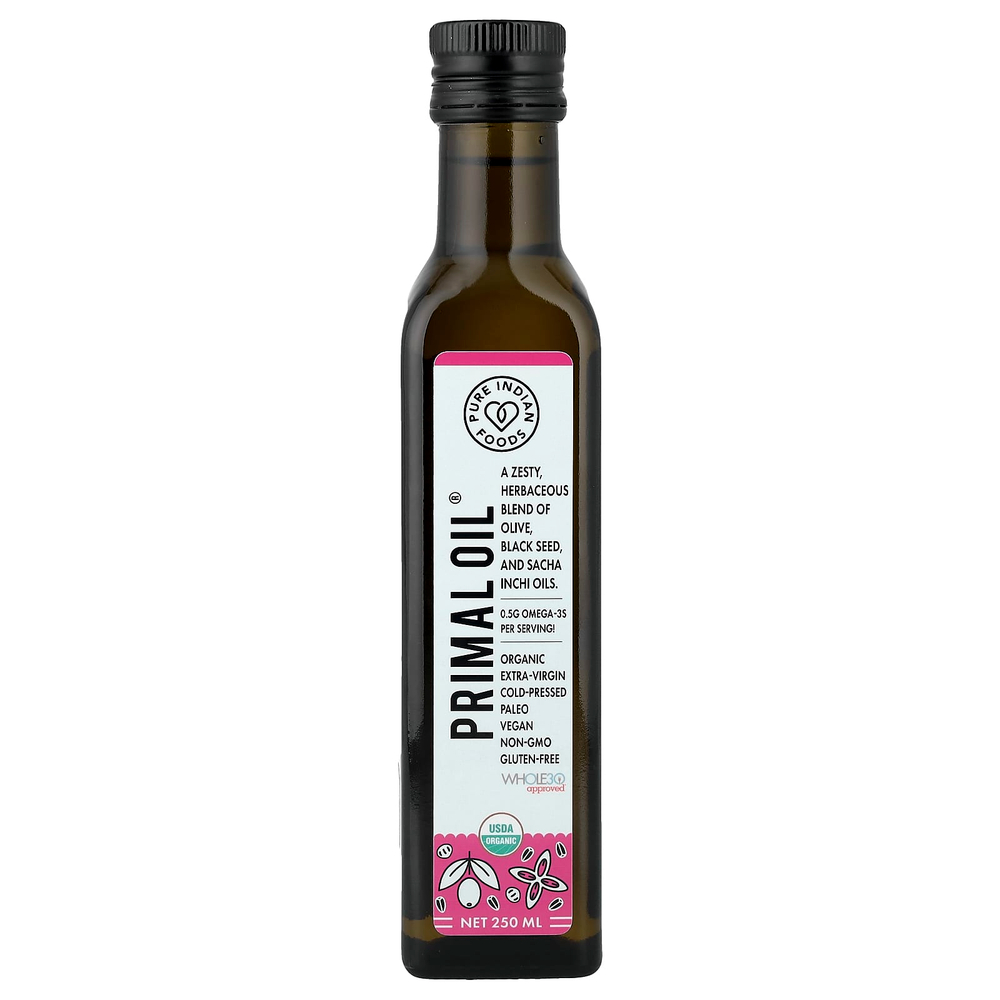 Pure Indian Foods, органическое масло холодного отжима Extra-Virgin Primal®, 250 мл