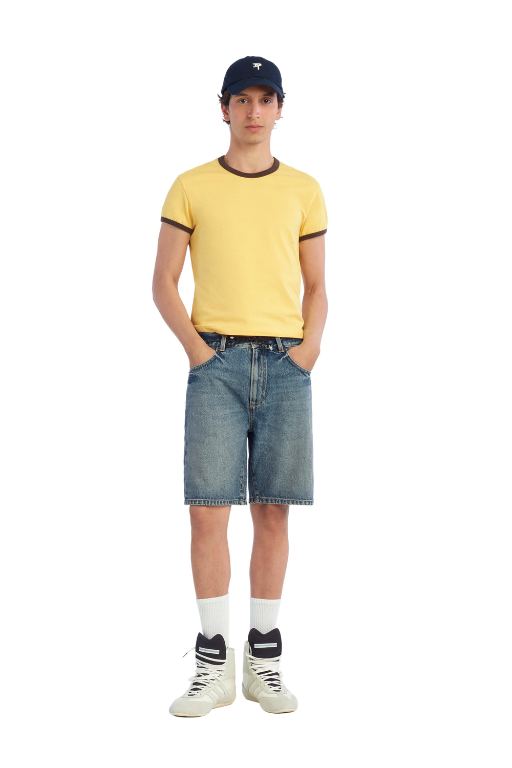 ZARA X BENITO ANTONIO ФУТБОЛКА УКОРОЧЕННОГО КРОЯ С КОРОТКИМИ РУКАВАМИ, ЖЕЛТЫЙ