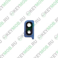 Стекло камеры в рамке для телефона Samsung Galaxy A30 (SM-A305F), Синий