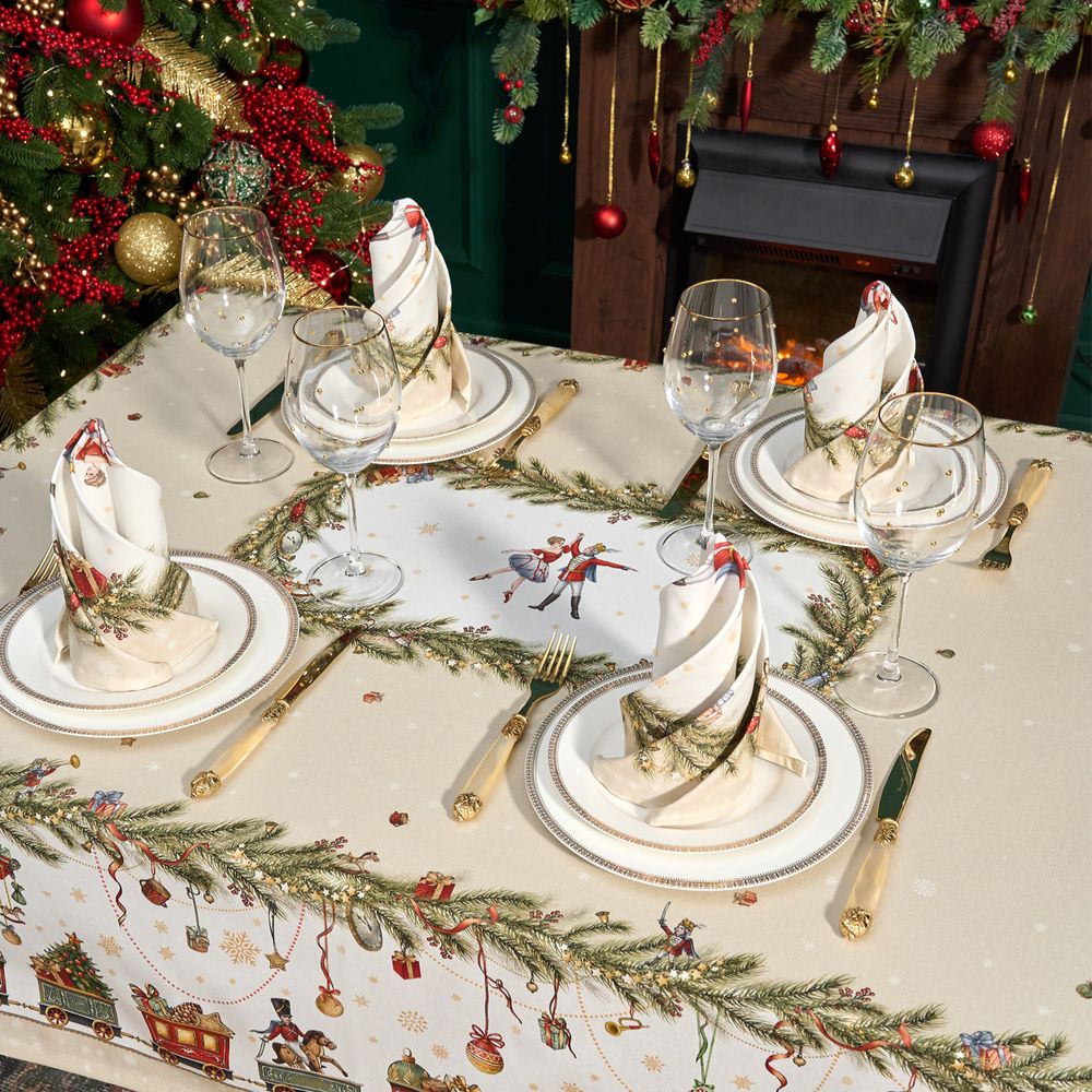 НАБОР САЛФЕТОК ИЗ 2-Х ШТ "ЩЕЛКУНЧИК",40Х40СМ ,100% ХЛОПОК