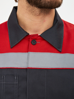 Костюм Лигор-2 Премиум СОП К. (тк.Смесовая,240) п/к, т.серый/красный