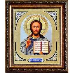 Спас Вседержитель. Печатная икона Иисуса Христа.