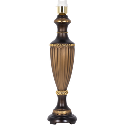 Настольная лампа Ваза Ребристая Бронза Классика Капучино