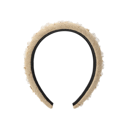 Ободок объемный с прозрачными ромашкамии