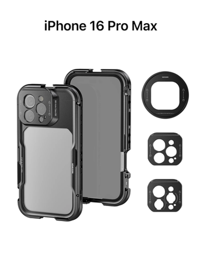 Чехол алюминиевый с поддержкой объективов для Apple iPhone 16 Pro Max с NEEWER PA074