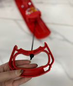 Снегокат «Тимка спорт 4-1» со спинкой с граффити на красном (арт. ТС4-1/GR)