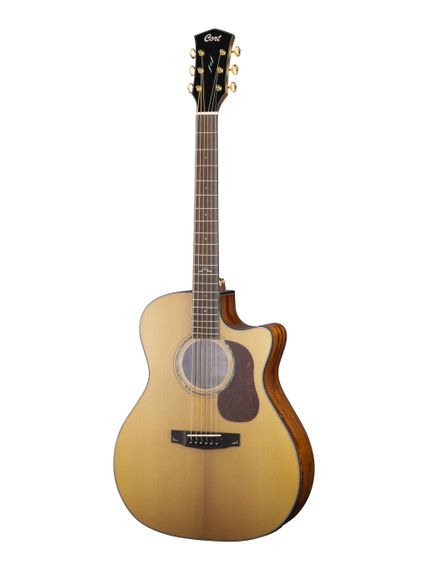 Cort Gold-A6-WCASE-NAT - электро-акустическая гитара, с вырезом, цвет натуральный, с чехлом