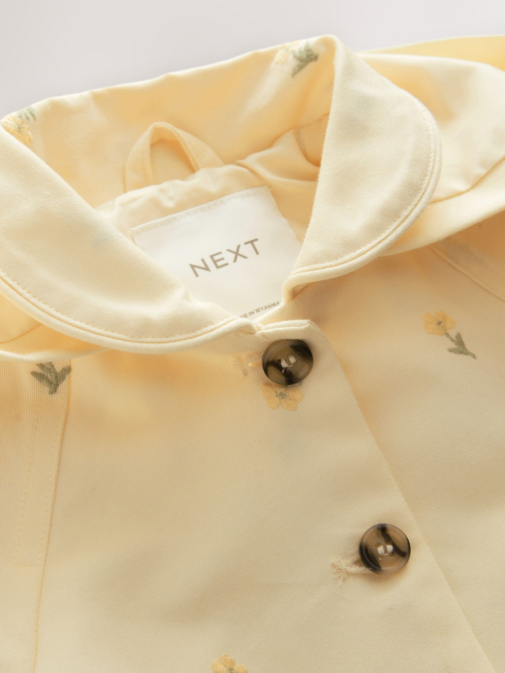 Плащ с капюшоном для девочки Next E25-131, Светло-желтый